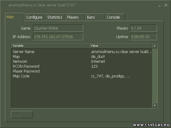 Готовый сервер с новым обновлением 5458 (windows) by amxmodmenu